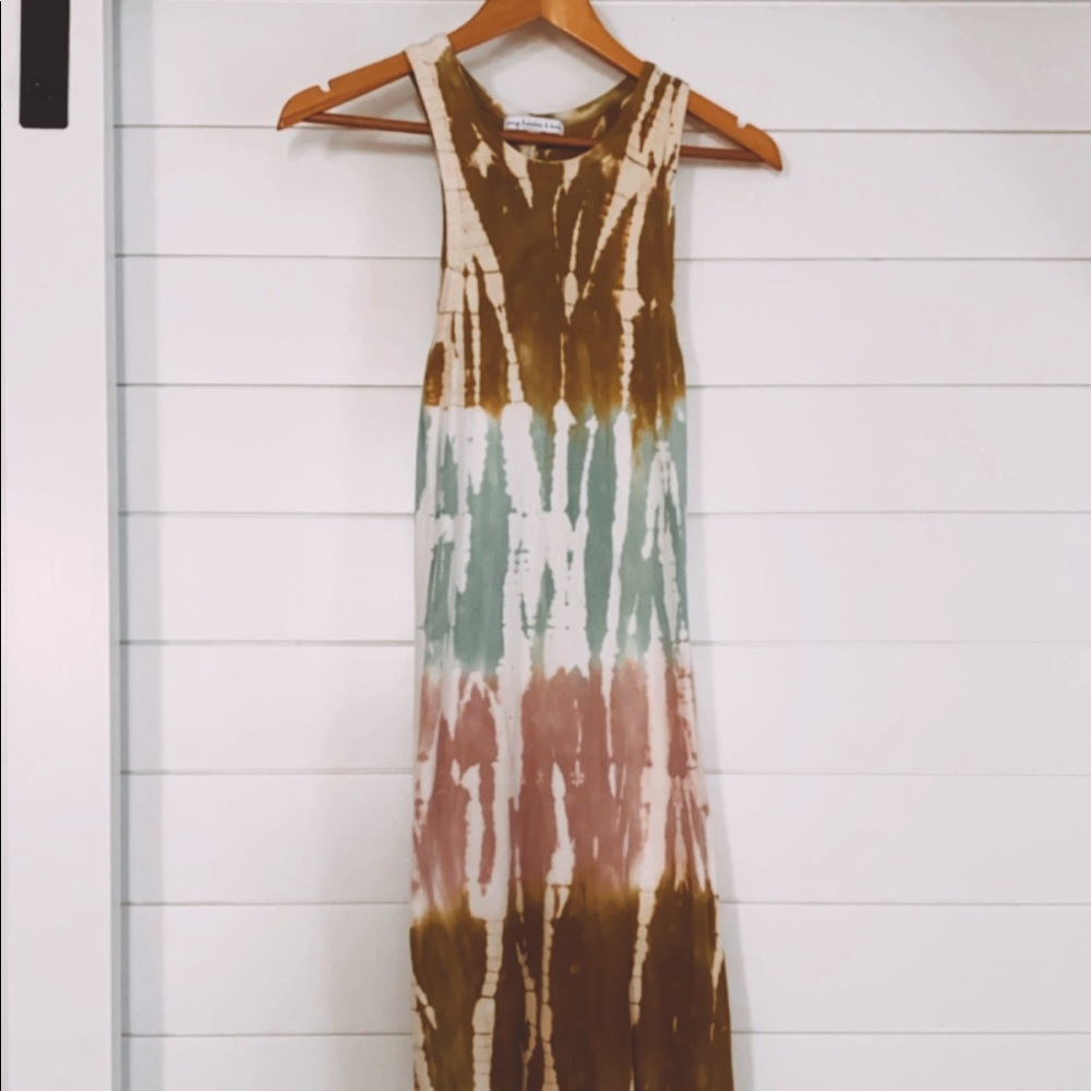 Tie dye midi dress
